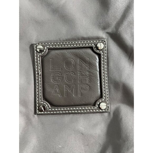 Longchamp Gray Nylon Crossbody Bag With Adjustable Strap & Zipper Closure - Picture 2 of 10